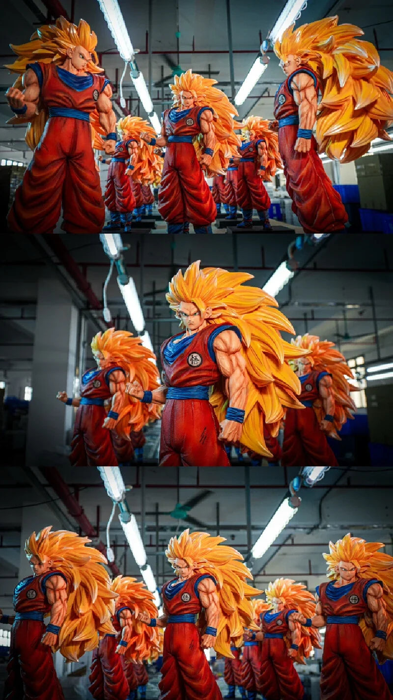【Hot】56cm Jt Dragon Ball Character 2% Super Three Goku Cartoon Character Model Trend Toy Collection Ornaments Statue Gift