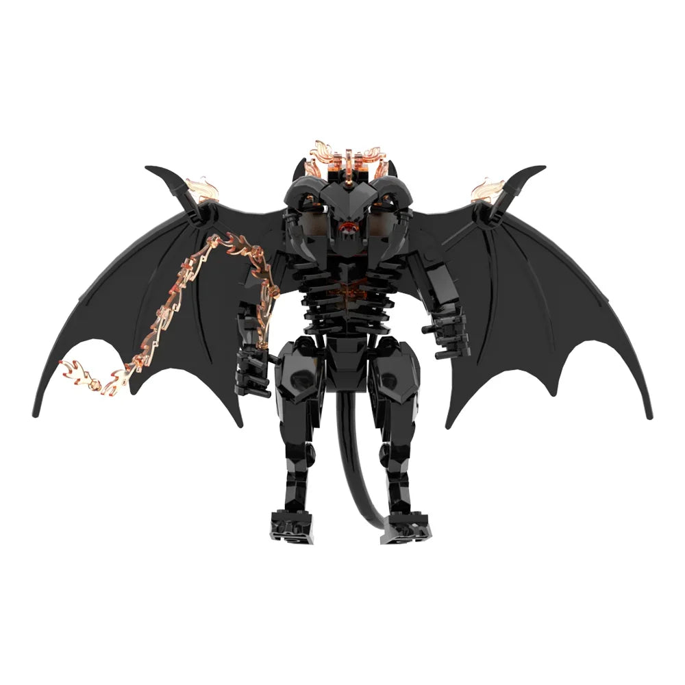 Gobricks MOC Rings Movie Figure Balrogs Monster Building Block Set Balroged of Moria Bricks