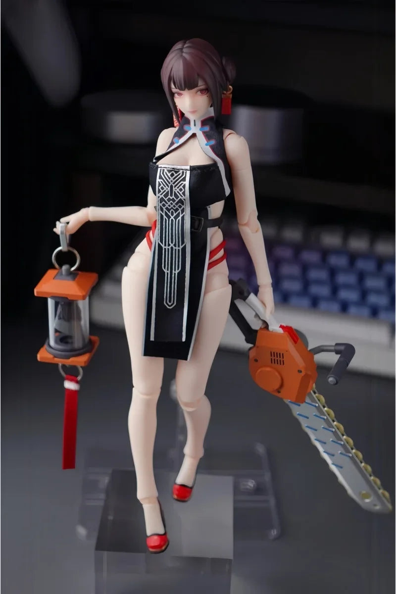 In Stock Mental Agent Maz-01 1/10 Female Cheongsam Lin Fengjiao Replaceable Face Shape Full Set 6in Action Figure Body For Gifts