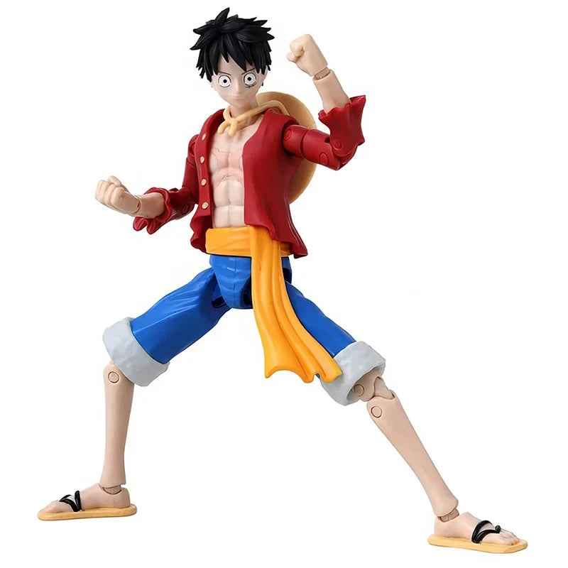 Genuine Bandai ONE PIECE Anime Heroes Monkey D Luffy Sanji Roronoa Zoro Ace Action Figure Collection Model Toy Kid Birthday Gift