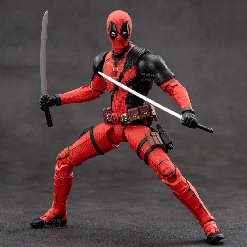 New ZD Toys Deadpool & Wolverine Model 7in 1/10 Action Figures Deadpool Model Marvel Superheroes Collection Ornaments Boys Gifts
