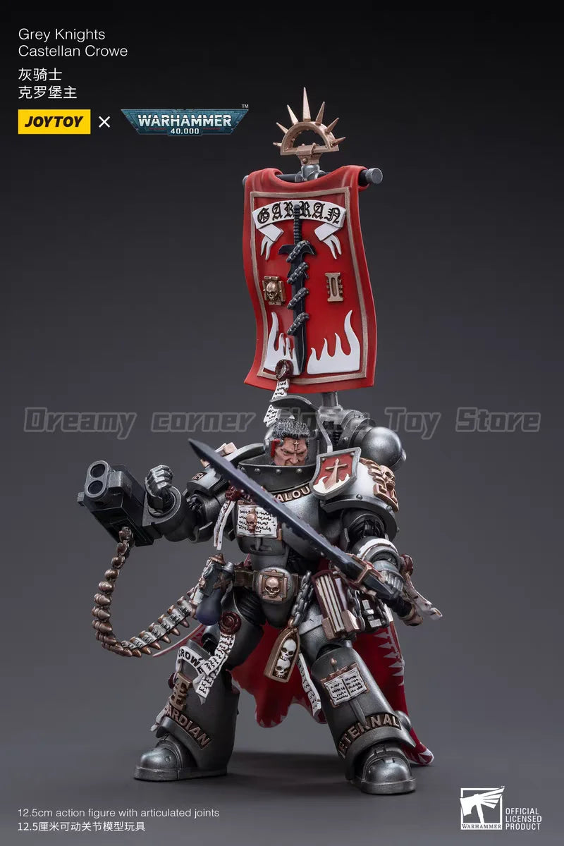 【In stock】Original JOYTOY Warhammer 40K Grey Knights Castellan Crowe 1/18 Action Figure with Articulated Joints