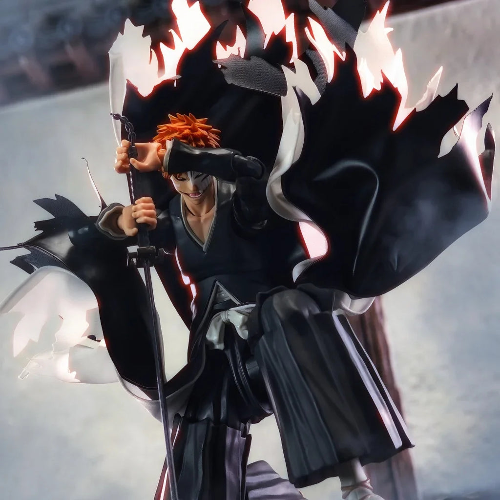 Bleach Shf Anime Handmade Kurosaki Ichigo The Thousand Year Blood War Hem of A Skirt Built In Iron Wire Is Suitable for 1/12 Toy