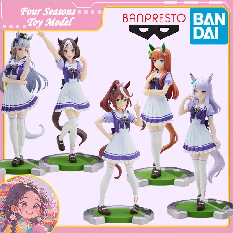 Fast Shipping Bandai Anime Pretty Derby BANPRESTO Special Week Rice Shower Silence Suzuka Tokai Teio Original Model Toys Figure