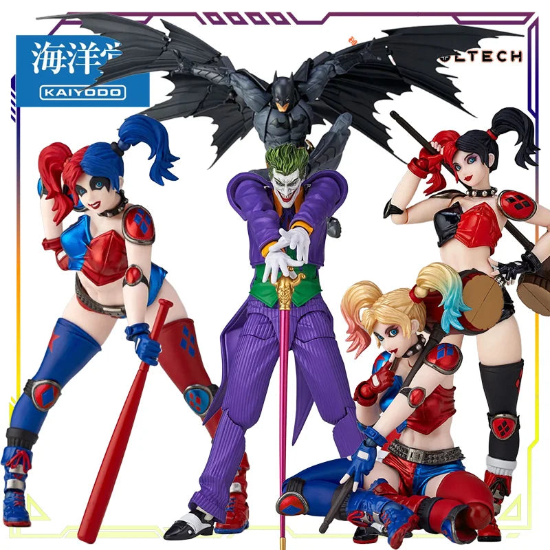 KAIYODO Original REVOLTECH Series No.015 Justice League Harley Quinn Anime Action Figure Model Toys Movable Model Gifts Fo Boys