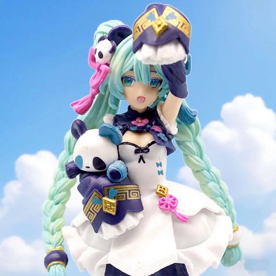 15CM Anime Hatsune Miku X Cinnamoroll Figure Anime Peripheral Collectible Models Decorative Decorations Children Kawaii Gift