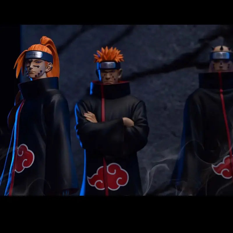 Naruto Akatsuki 37cm Anime Action Figure Set - Uchiha Itachi Madara Konan Hidan - 6 Pcs Ninja Collection Toy Model Decor Gift
