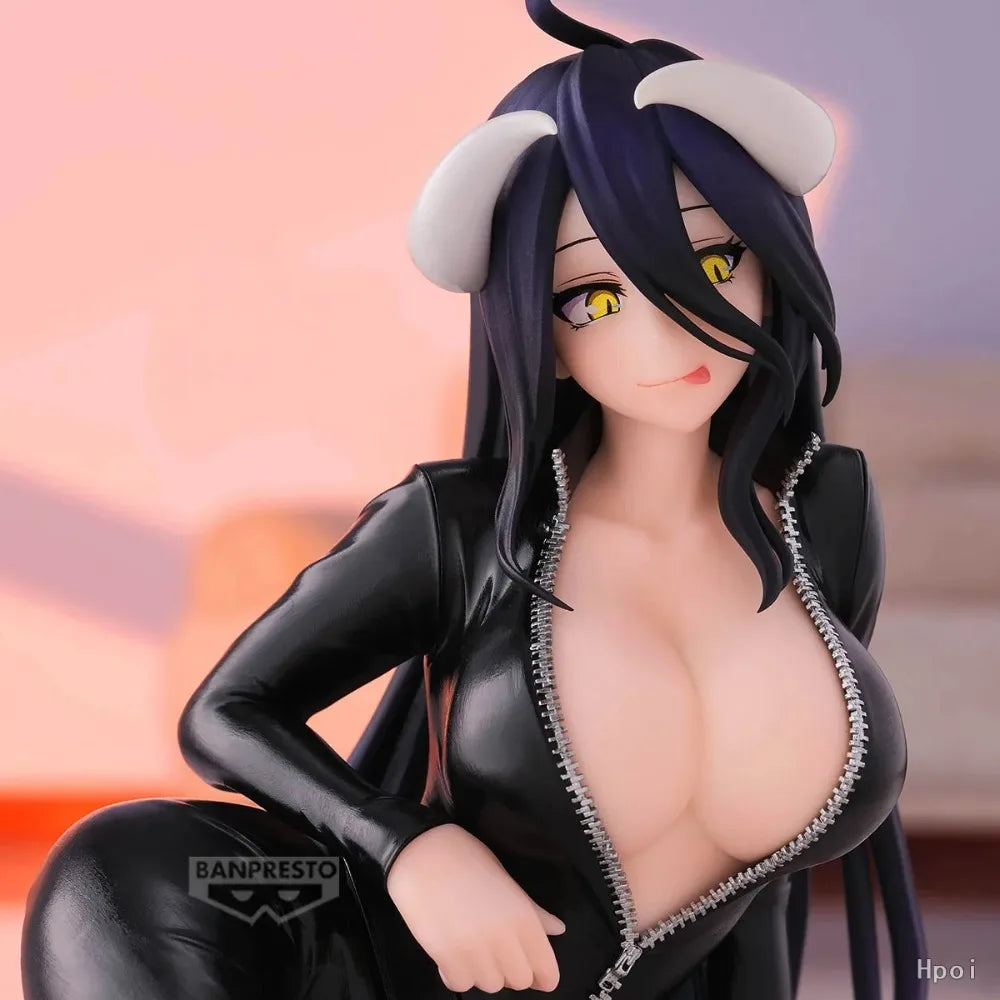 In Stock Bandai Original BANPRESTO Overlord Albedo 18cm PVC Anime Figures Figure Model Desktop Ornament Collectibles Toys Gifts