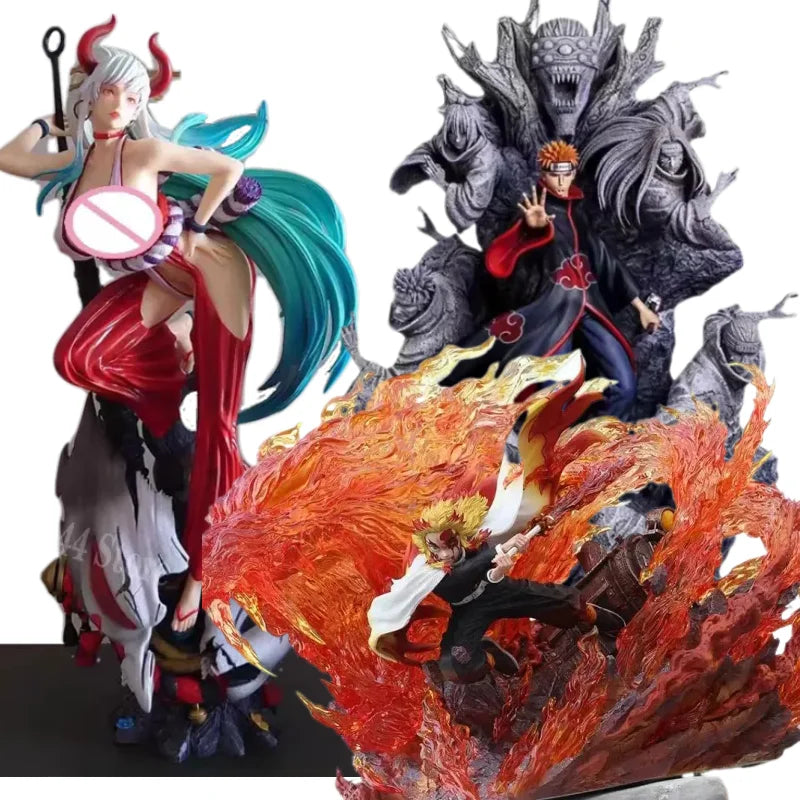 27cm Anime Demon Slayer Gk Figurine Rengoku Kyoujurou Action Figure Fantasy PVC Collection Ornament Model Creative Toys Gifts