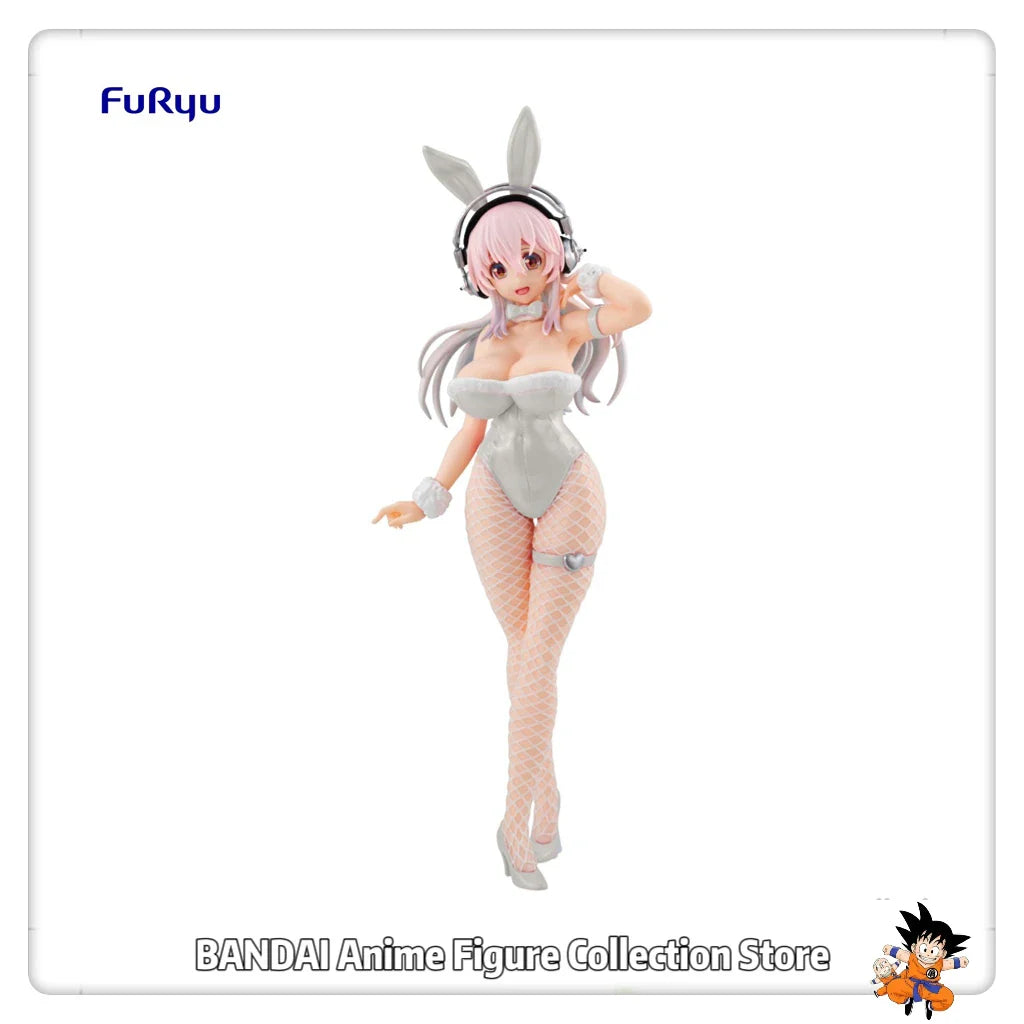 Auf Lager Original FuRyu BiCute Bunnies Figur – Perlmuttweiß-Version. SUPER SONICO Anime Figur Universales Ornament Modell Geschenk