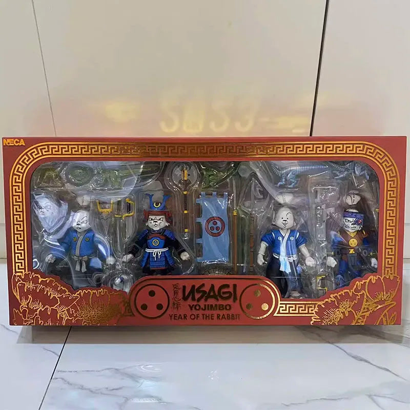NECA 54393 TMNT Figure Teenage Mutant Ninja Turtle Usagi Yojimbo Miyamoto Usagi Action Figuras Anime 7-Inch Model Original Gift