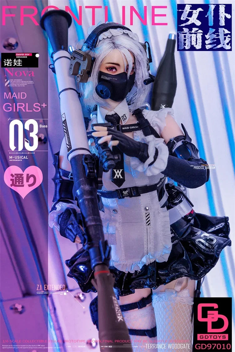 In Stock GDTOYS GD97010 1/6 Maid Girls Front Line Action Figure  Nova 12'' Full Set Female Soldier Figurine Collectible Model