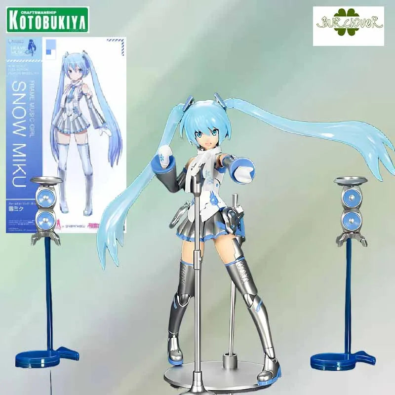 KOTOBUKIYA Original FAG FRAME MUSIC GIRL SNOW MIKU Anime Action Figure Assembly Model Toys Collectible Model Ornaments Gifts