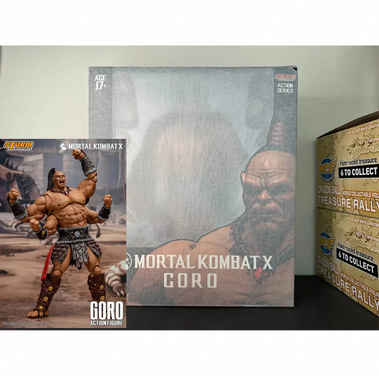 Original Storm Toys 1/12 Mortal Kombat X Goro Three-Head Configuration Hot Blood Anime Action Figures Model Toy Boys' Toy Gift