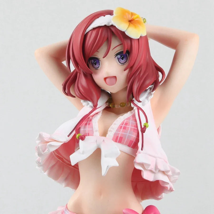 23cm Love Live! Anime Figure Sexy Swimsuit Girl Nishikino Maki Action Figure 9-Member Girl Group Love Live Figurine Model Toys