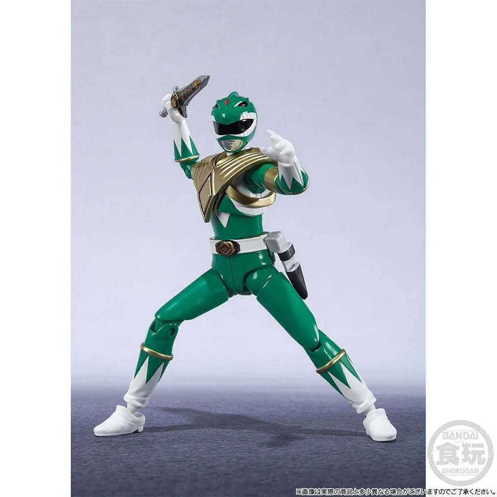 In Stock Original Bandai Shodo Super Kyouryuu Sentai Zyuranger Mighty Morphin Power Rangers Collectible Action Figures Model Toy