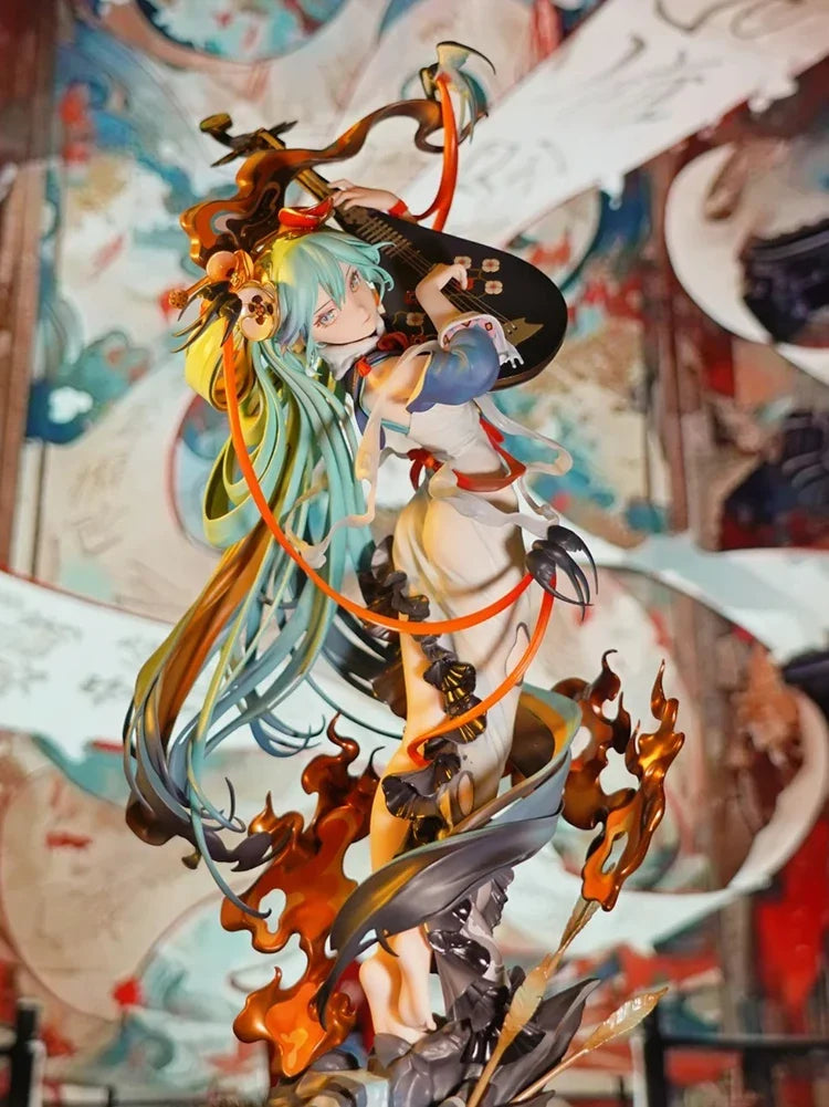 Gsc Original Hatsune Miku Shi Mian Mai Fu Ver Figure Ambushed From All Sides Miku Genuine Action Figurine Anime Model Doll Toy