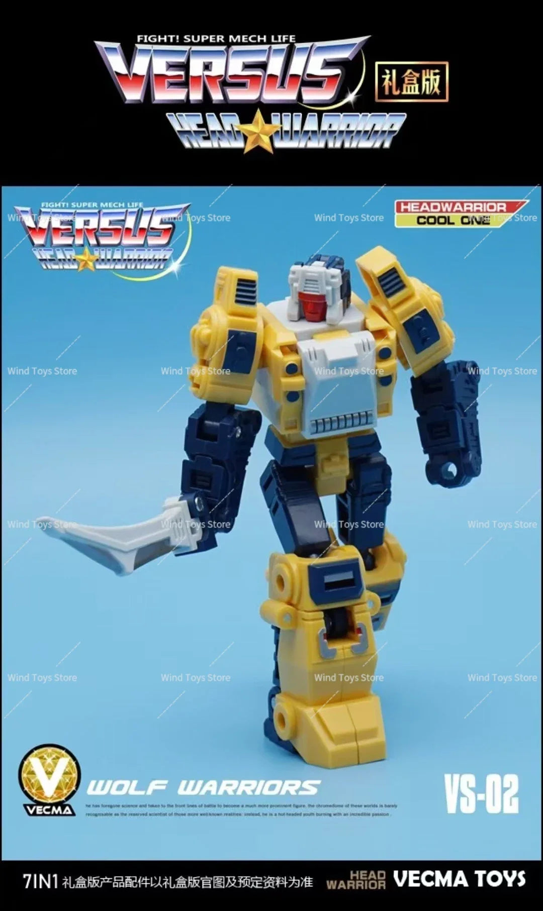 In Stock Transformation Toys MFT Head Werrior Headmasters 7 Units/set Action Figure Toy Gift Collection