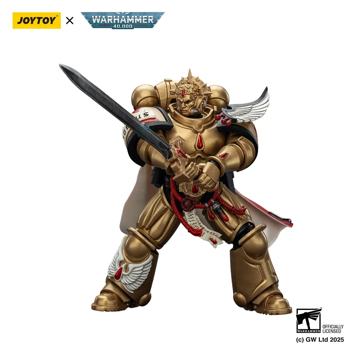 [IN STOCK] JOYTOY Warhammer 40K Action Figure 1/18 Blood Angels Captain with Heavy Bolt Pistol & Power Sword Model birthday