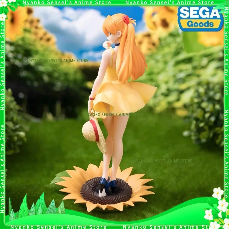 Auf Lager SEGA Luminasta NEON GENESIS EVANGELION EVA Asuka 24cm Sommer Strandkleid Figur Anime Modelle Spielzeug Puppe Sammlerstück