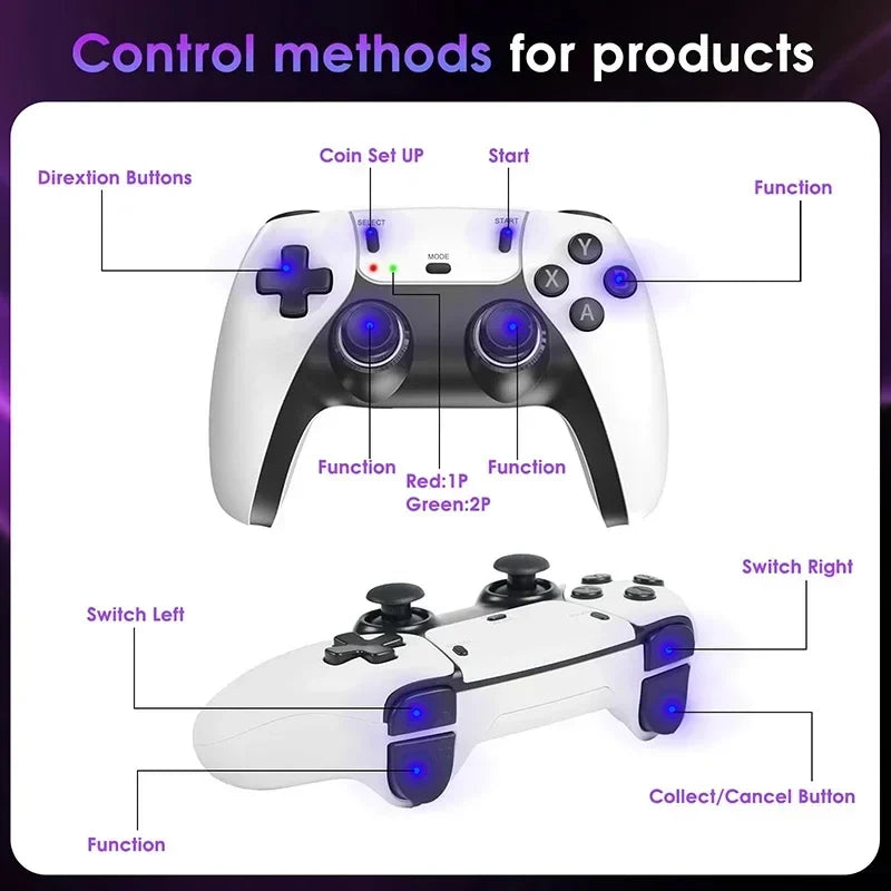 M15 40000 video game 4k pro game stick 64g console 2.4g double wireless 4k controller retro game TV stick classic games retro