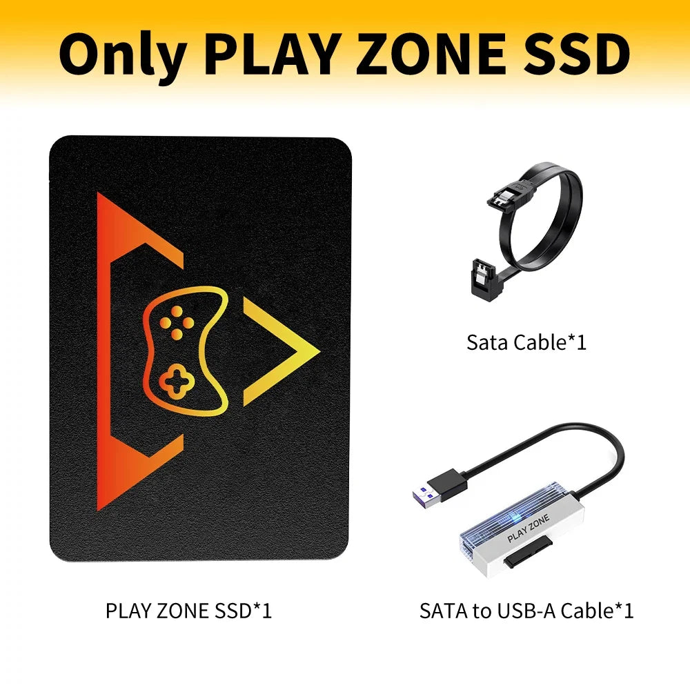 PlayZone 1TB  Gaming SSD Game Console 80+Emulator for PS5/PS4/Switch/XBOX/PS3/PS2 with 16191 AAA&3D&Retro Game for Win PC/Laptop