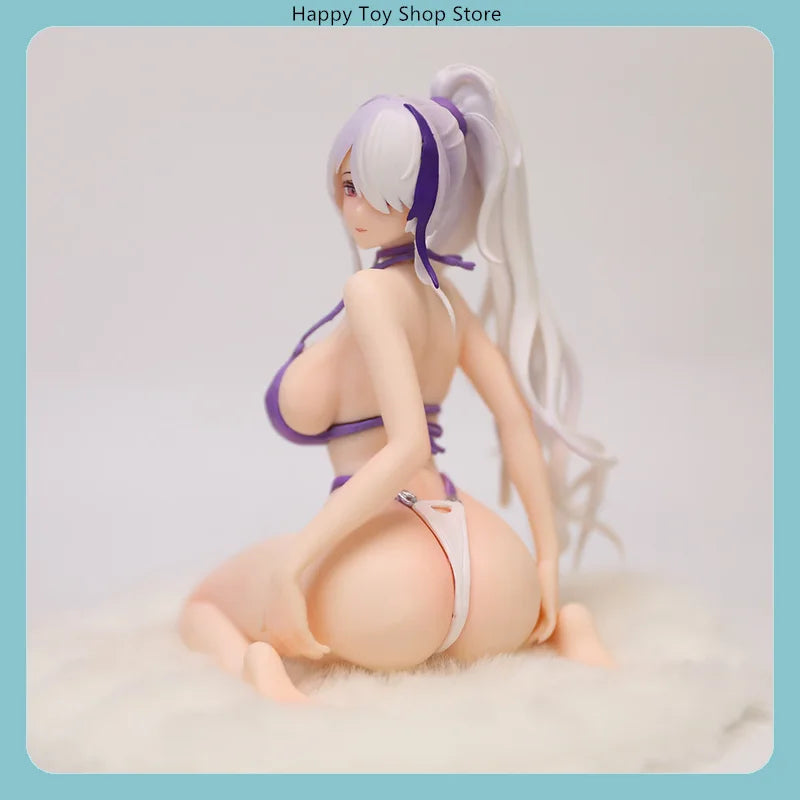 12.5cm Azur Lane Unzen Swimsuit Kneeling Pose Anime Figure Model Statue