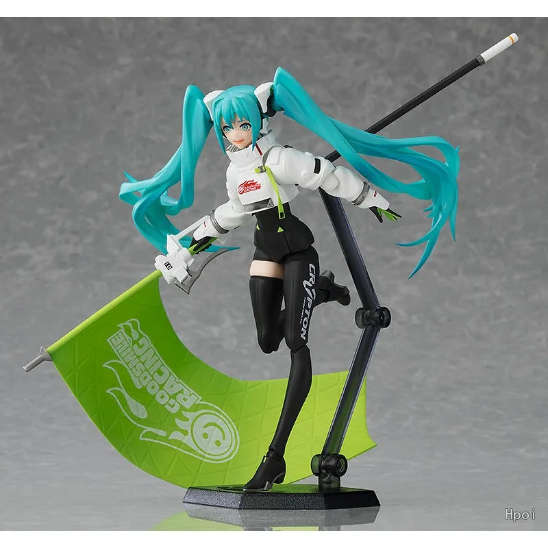 GOODSMILE RACING Genuine Figma Series Hatsune Miku SP-149 Hatsune Miku GT Plan Racing Future 2022 Mobile Model Toy Collectibles