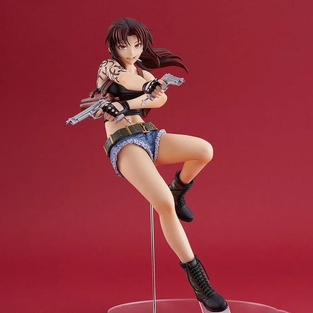 100% Original Good Smile Company Pop Up Parade Black Lagoon Revy Anime Figure Model Decoration Garage Kit Birthday Gift Kawaii