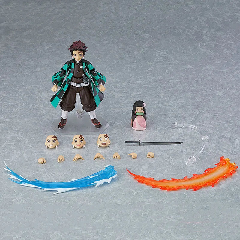 Anime 13cm Demon Slayer Figure Kamado Tanjirou Action Figure Agatsuma Zenitsu Nezuko Pvc Model Toys Figma Sculpture