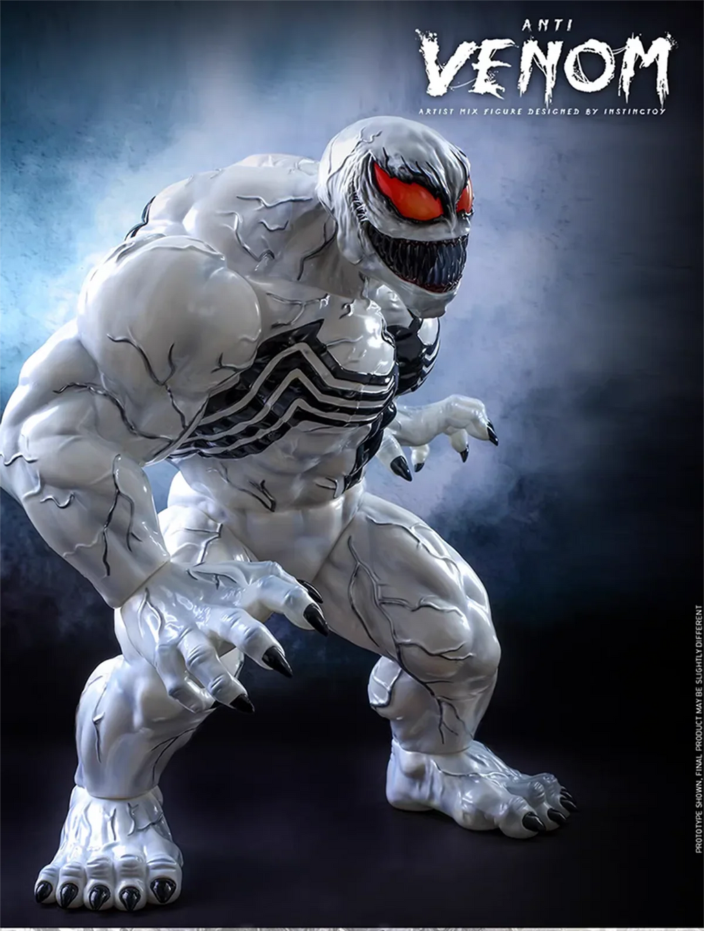 HotToys 1/6 Anti-Venom Luminous Anniversary Limited White Venom Anti-venom AMC033 Action Figure Model Collection Ornament Gift