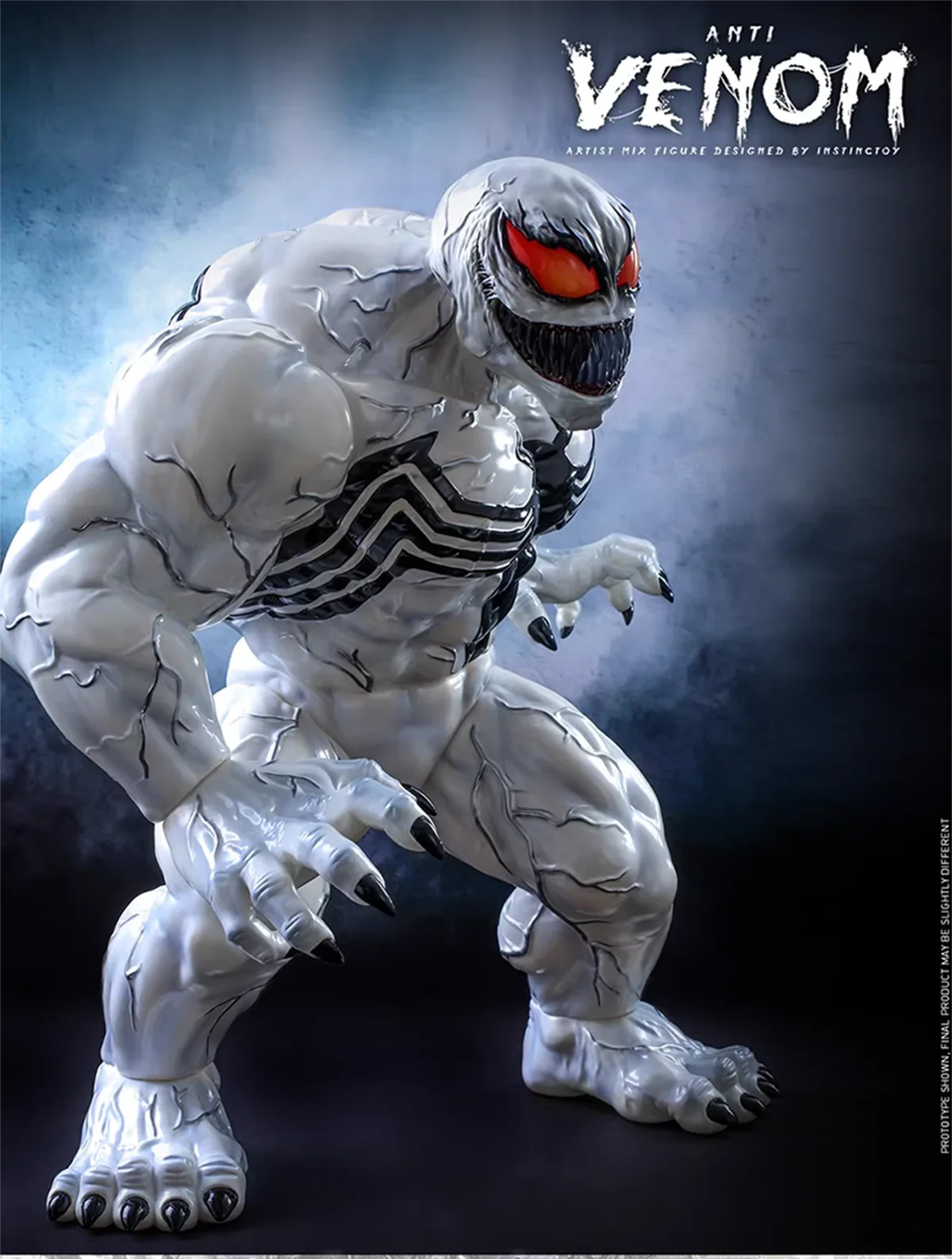 HotToys 1/6 Anti-Venom Luminous Anniversary Limited White Venom Anti-venom AMC033 Action Figure Model Collection Ornament Gift