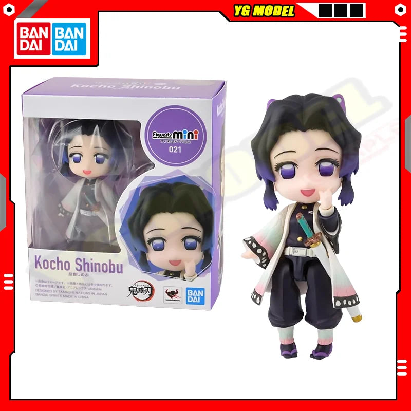 Bandai Genuine Demon Slayer Kochou Shinobu Action Figures Model Figuarts Mini Series Doll Toy Collectible Gift Children Original