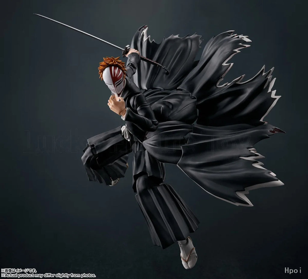 【In Stock】BANDAI SHF BLEACH Kurosaki Ichigo Crescent Moon Action Figure Model Toy