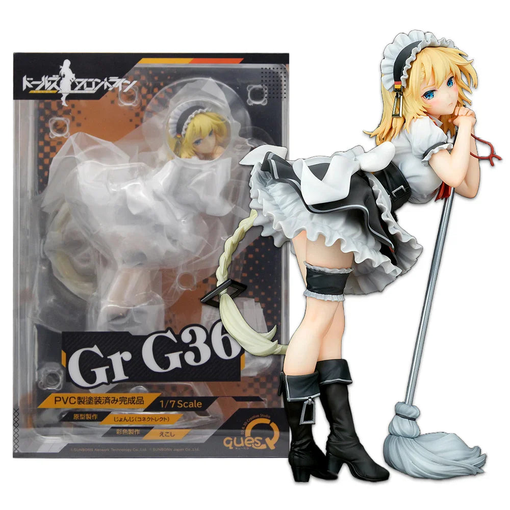 22CM Anime Game Girls Frontline G36 Hausmädchen-Besenkleid Stehendes Modell Spielzeug Geschenk Kollektion Actionfigur PVC Boxed