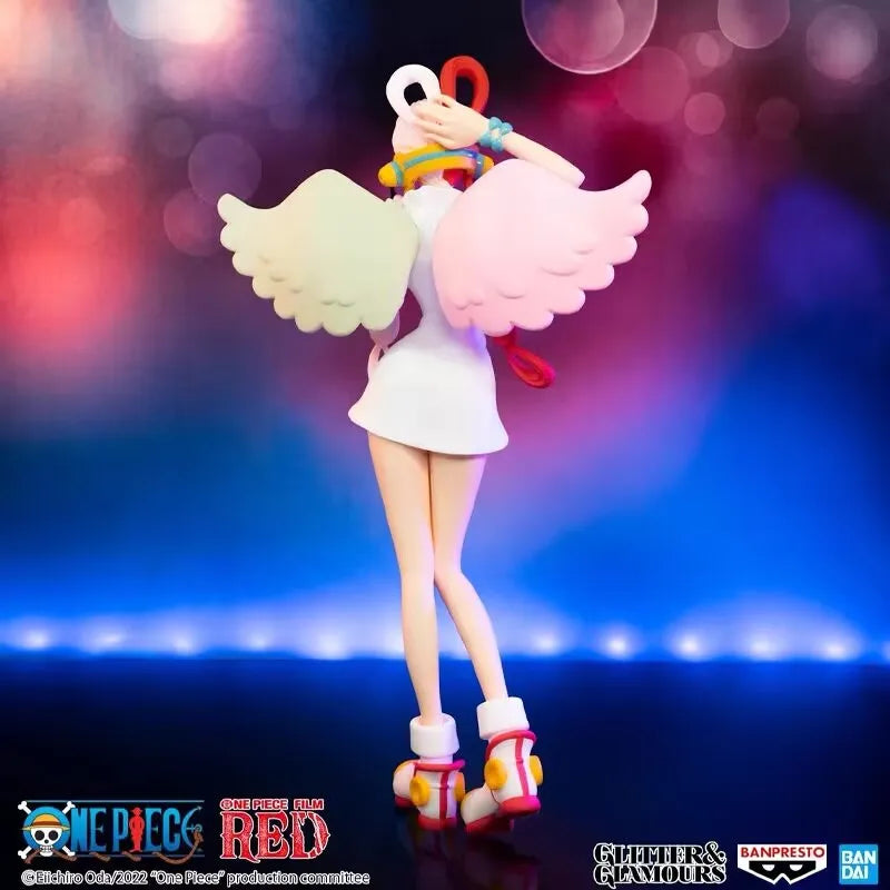 Original Bandai One Piece Red Film Uta Glitter Glamours Pvc Action Figures Collect Decorative Model Figurine Toys 23cm