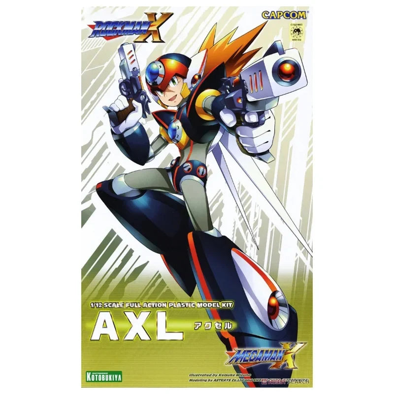 Kotobukiya Original Figure Rockman Model Kit Anime Figures 1/12 Rockman X Axl Collection Assembly Model Action Figure Toys Gifts