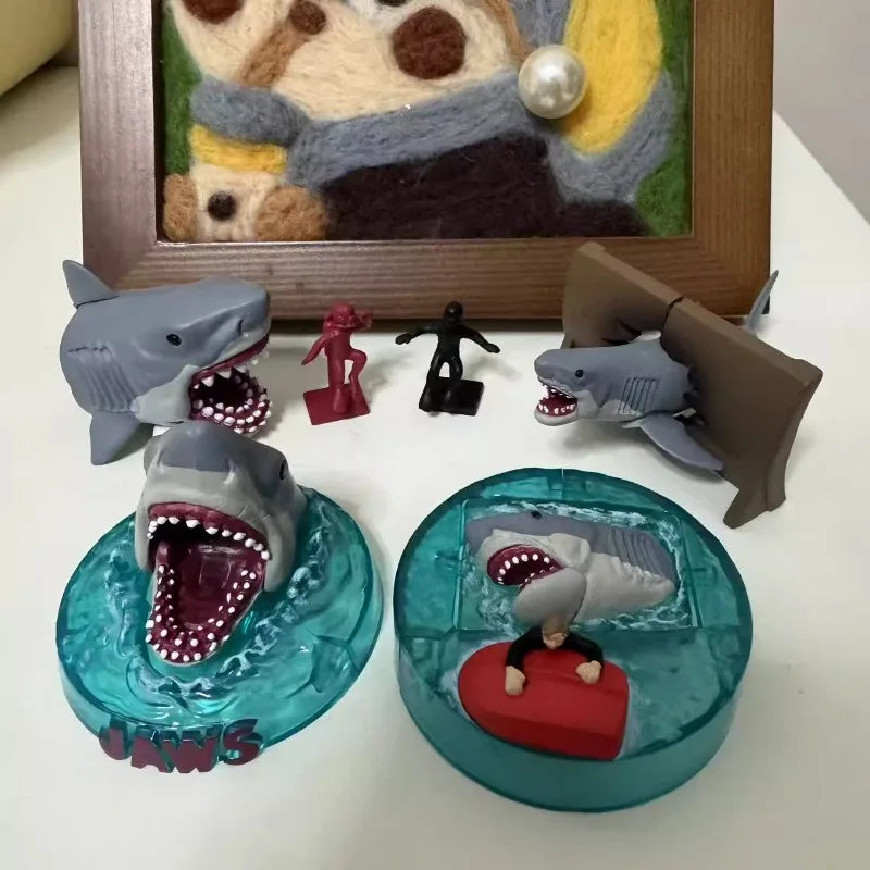 Great White Shark Scene Gashapon Toys Creative Action Figure Model Decoration Ornaments Collection Toys