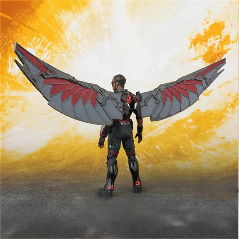 15cm marvel Comics The Avengers Shf Falcon Doll Model Hand-Held Infinite War Falcon soul Limit Movable Doll Ornaments Toy Gift