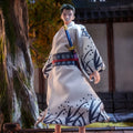 One piece  SHF Anime NEW Handmade Knife God Shimotsuki Ryuma Kimono coat clothes Built In Iron Wire Is Suitable for 1/12 Toys