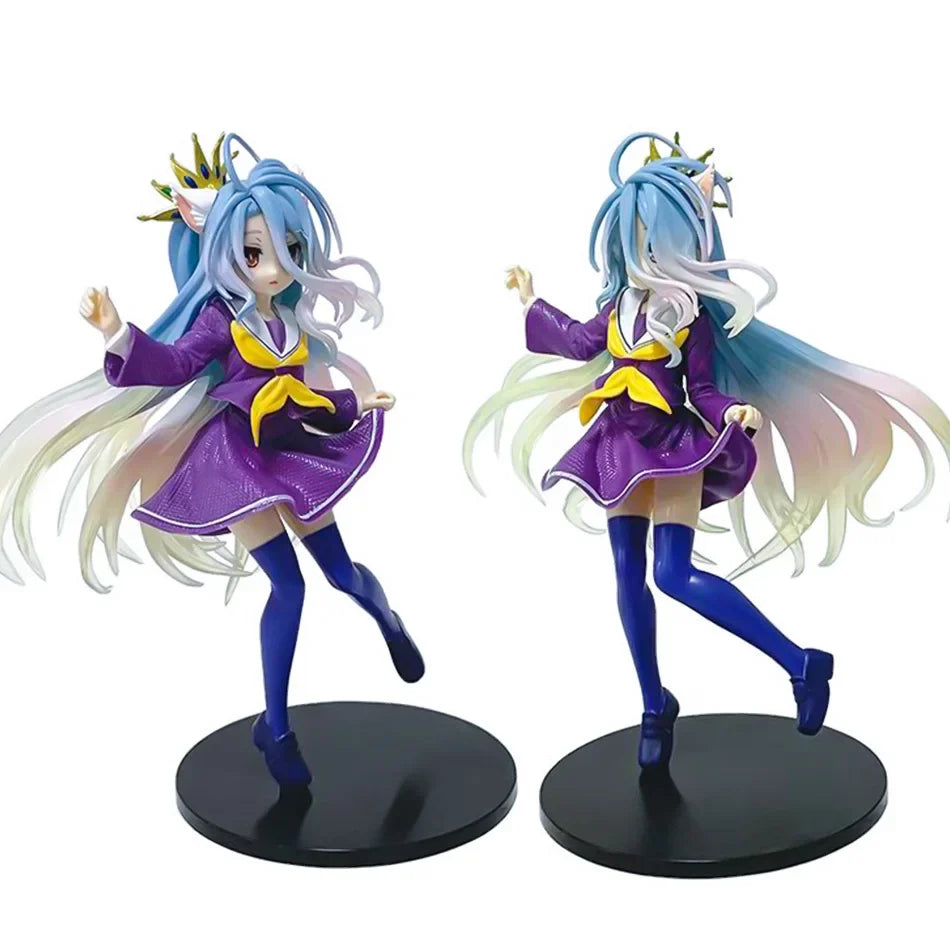 Anime NGNL No Game No Life White " 18.5CM Shiro PVC Model Action Figures Model Collection Ornament Toy Holiday Gif In stock Hot