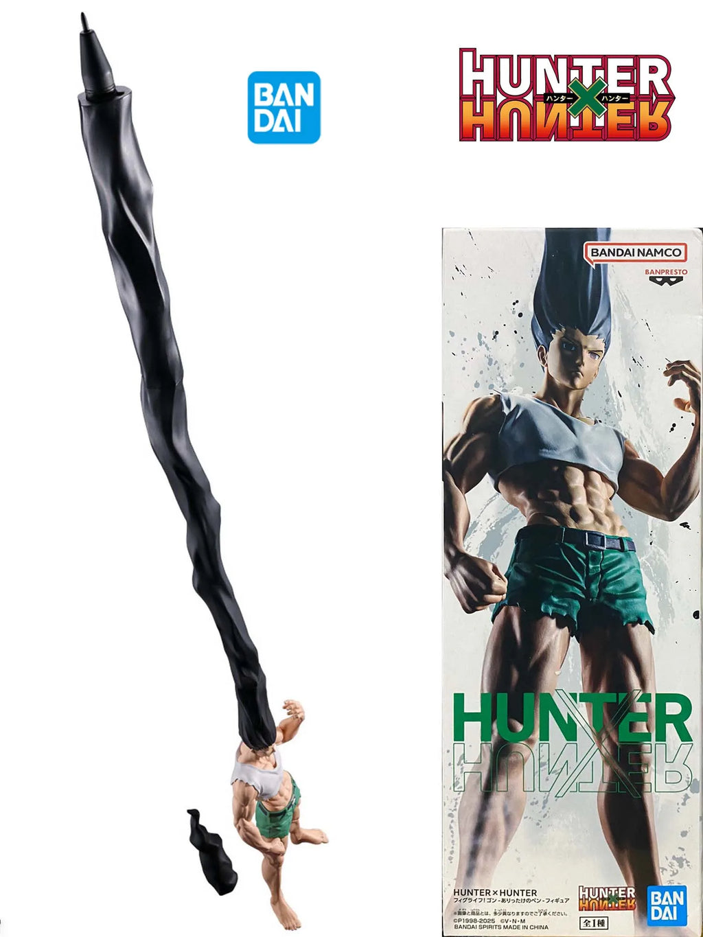 In stock Bandai HUNTER HUNTER Figlife! Gon - Aritake no Pen Figure 60CM ballpoint pen Highly Detailed Collectible Model Toy Gift
