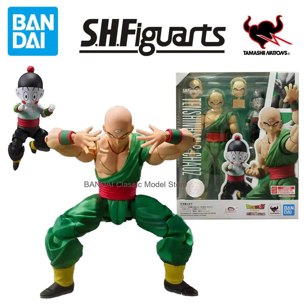 100 % Original Bandai Shf Sh Figuarts Dragon Ball Tenshinhan Chaoz Actionfiguren Pvc Geschenk Auf Lager Klassische Hobby Sammlerstücke