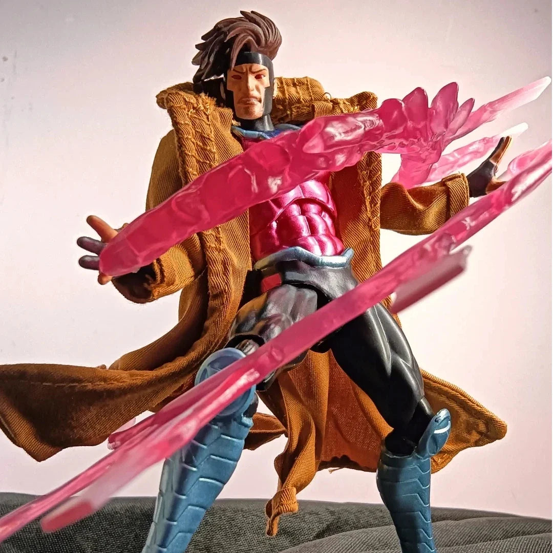 Ct Toys Marvel X-Men Gambit Action Figure By Ct Toys Mafex 131 Poseable Collectible Model With Removable Cape Staff For Display
