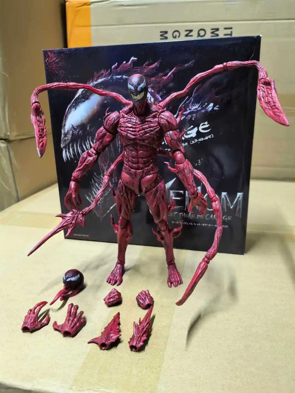 21cm Shf Venom Action Figure Toys Ko Carnage Horse Model Statue Collectible Ornaments Doll Christmas Children Gifts