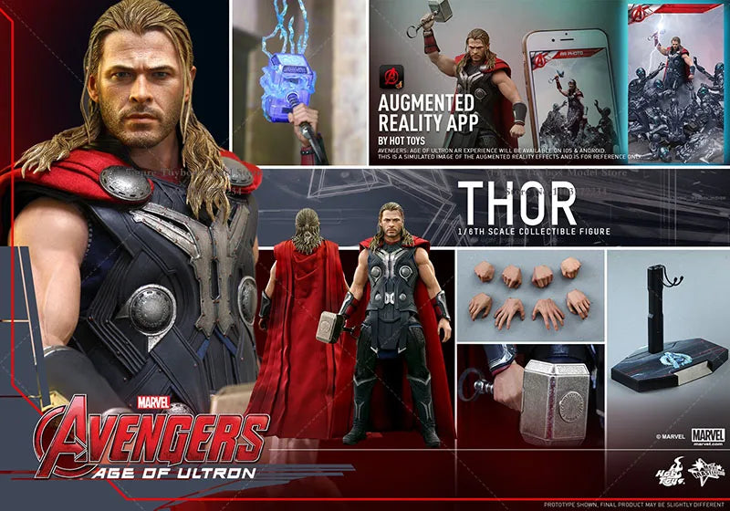 HOTTOYS HT MMS306 1/6 Collectible Thor 4.0 Action Figure Marvel Avengers Age of Ultron Movie 12" Full Set Fans Model Dolls