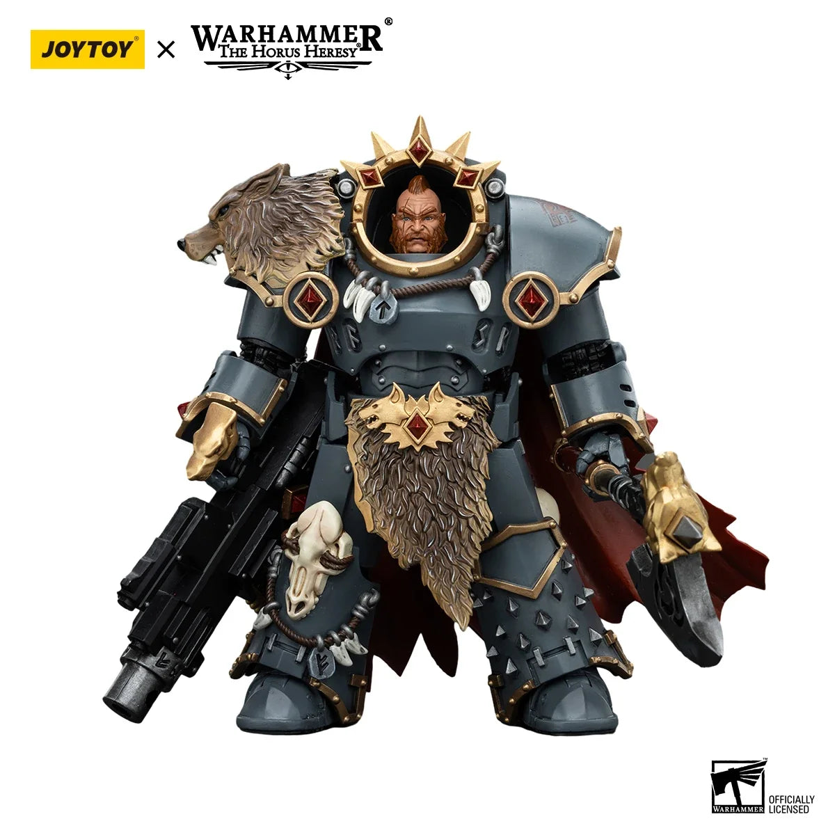 [IN STOCK] JOYTOY 1/18 Warhammer 40K Action Figure Space Wolves Hvarl Red-Blade&Legion Praetor Model