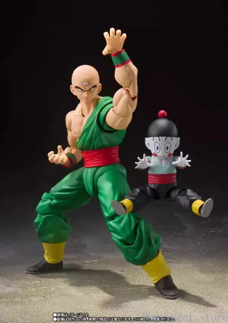 In Stock Original Bandai Shf  Pvc Figuarts Tenshinhan Chaoz Action Figures Gift