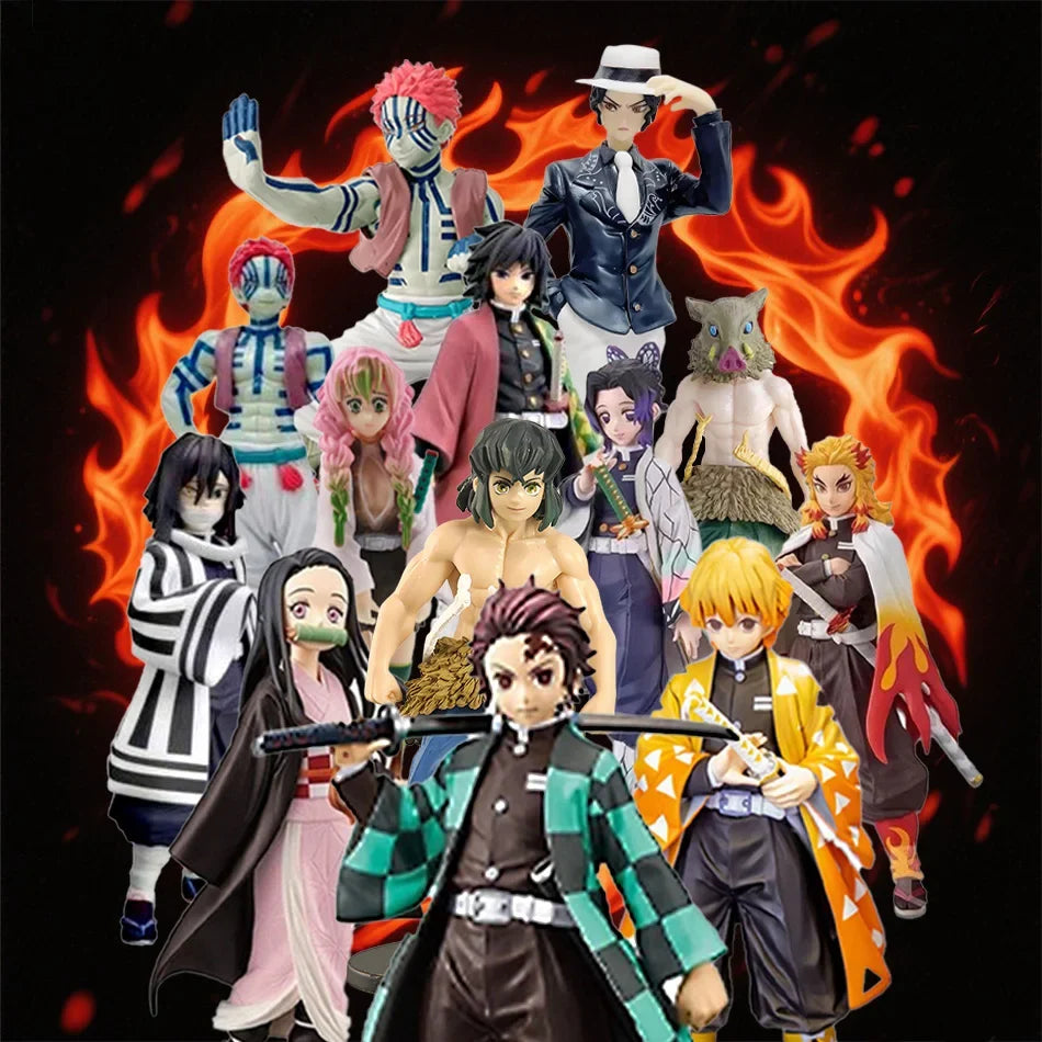 Hot Anime Demon Slayer Kimetsu no Yaiba Figure Kamado Tanjirou Action Figure Agatsuma Zenitsu Nezuko Warrior PVC Model Toys