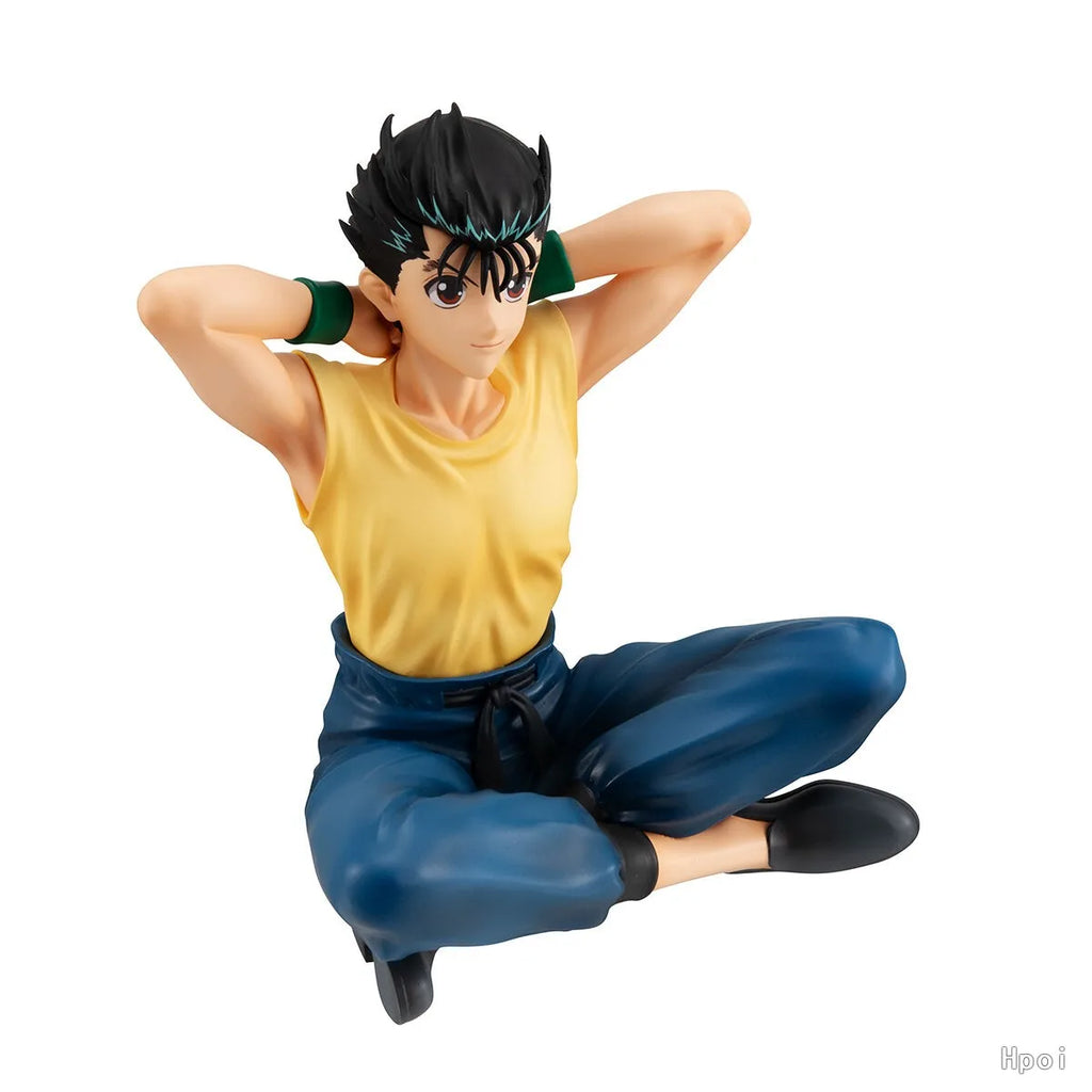 9CM Anime  YuYu Hakusho Yuusuke Urameshi Kurama Figure Fleeting Shadow PVC Cute version Model Children's Gift Toys 9